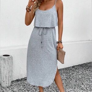 Casual Gray Sun Dress